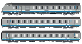 LS Models LS41253DC - H0 - 3-tlg. Set Personenwagen Rhone-Alpes, SNCF, Ep. V